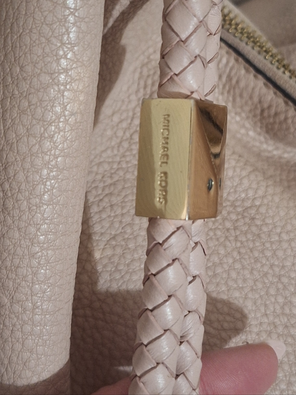 Michael Kors Lexington Large Hobo Shoulder Bag Blush Beige Pink GUC - Picture 8 of 17